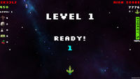 Space Jawns Level 1 start screen.
