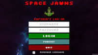 Space Jawns pilot l1gin screen.